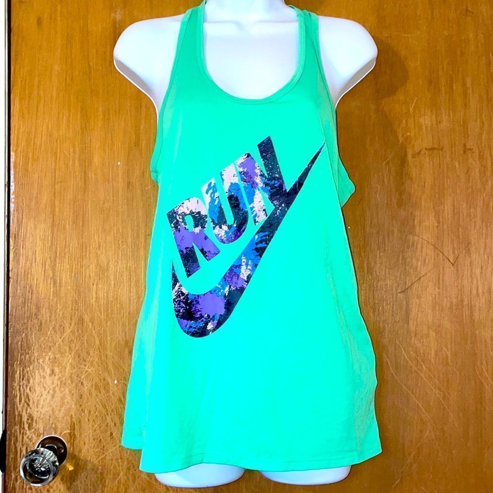 Nike Dri-Fit Razorback workout tee shirt! SizeM! EUC! Lime green!